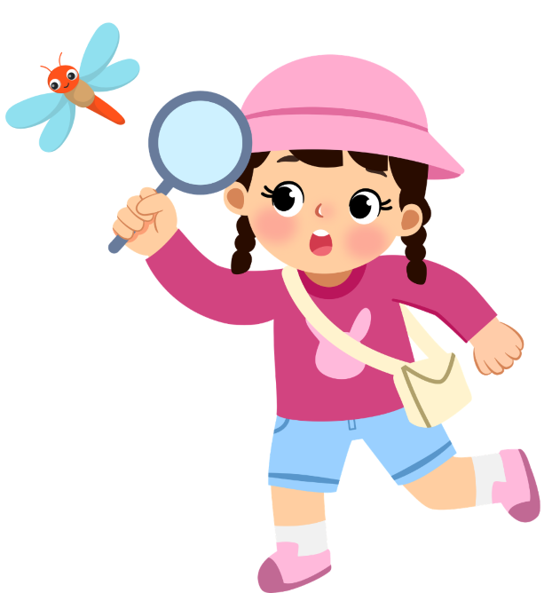 clip art of a girl and bug