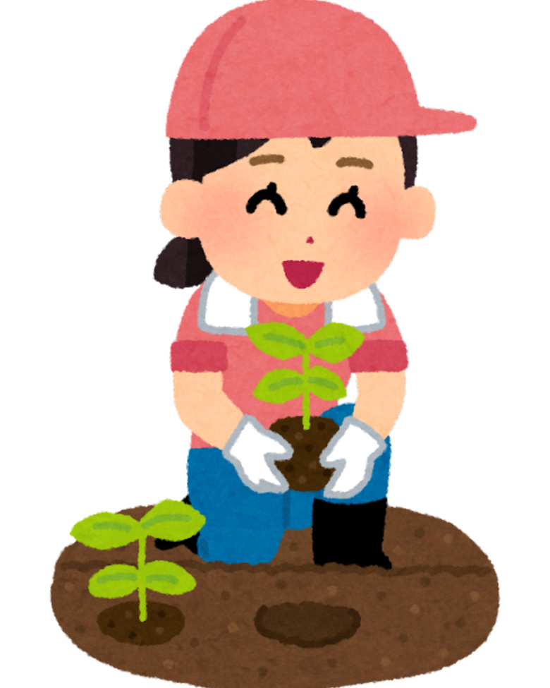 child with plant
