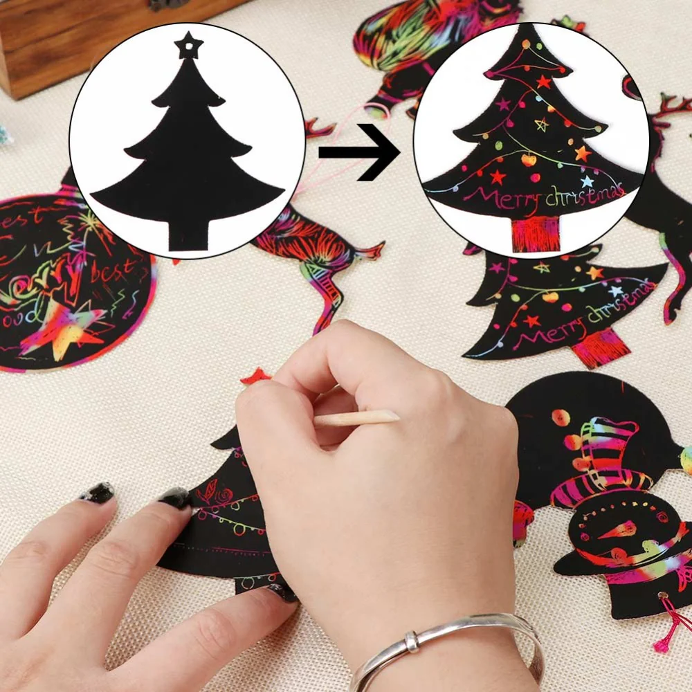 Magic Scratch ornament craft