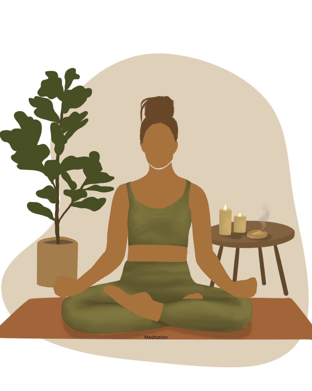 Women meditating