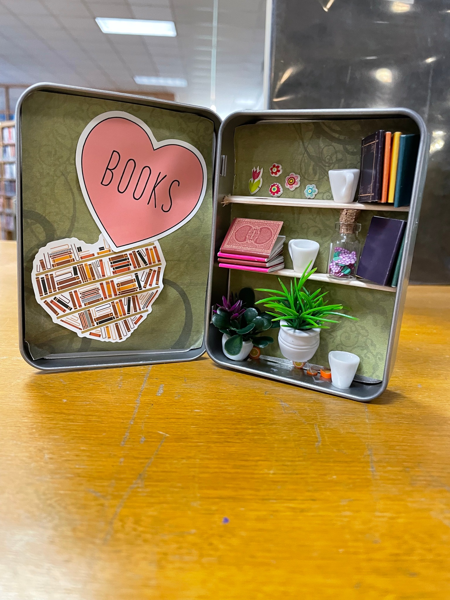 photo of a mini library