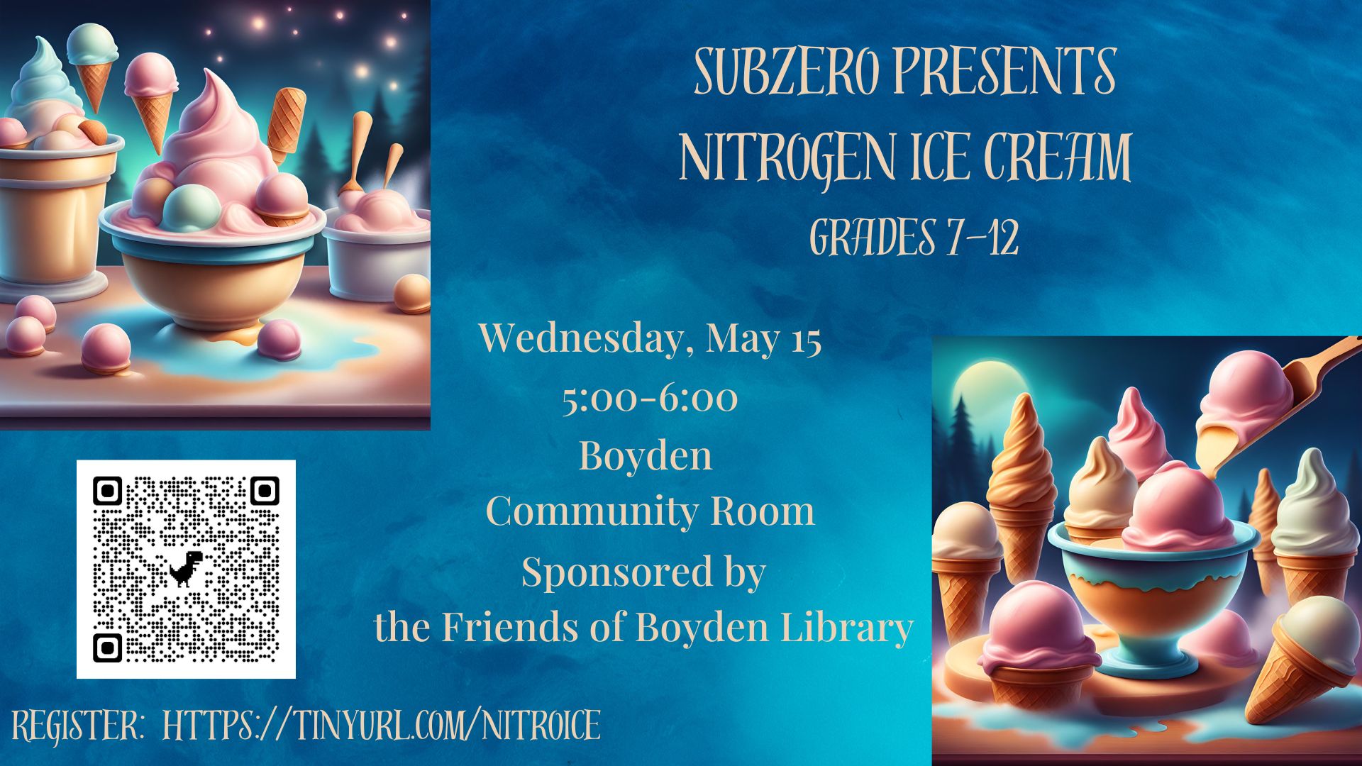 Nitrogen Ice Cream with Sub Zero Nitrogen, Grades 7-12