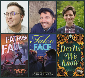 Author panel photos with book jackets