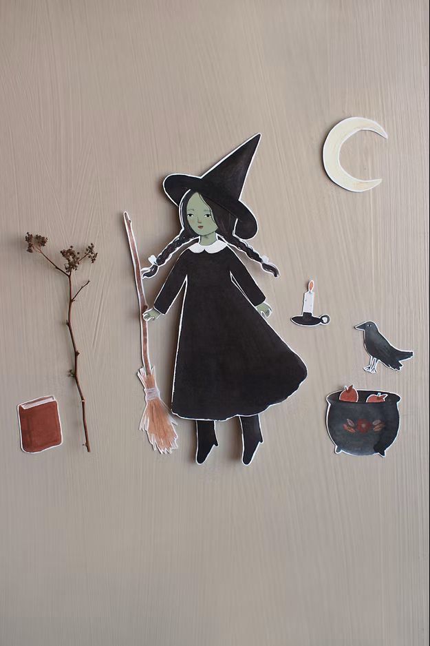 witch paper doll
