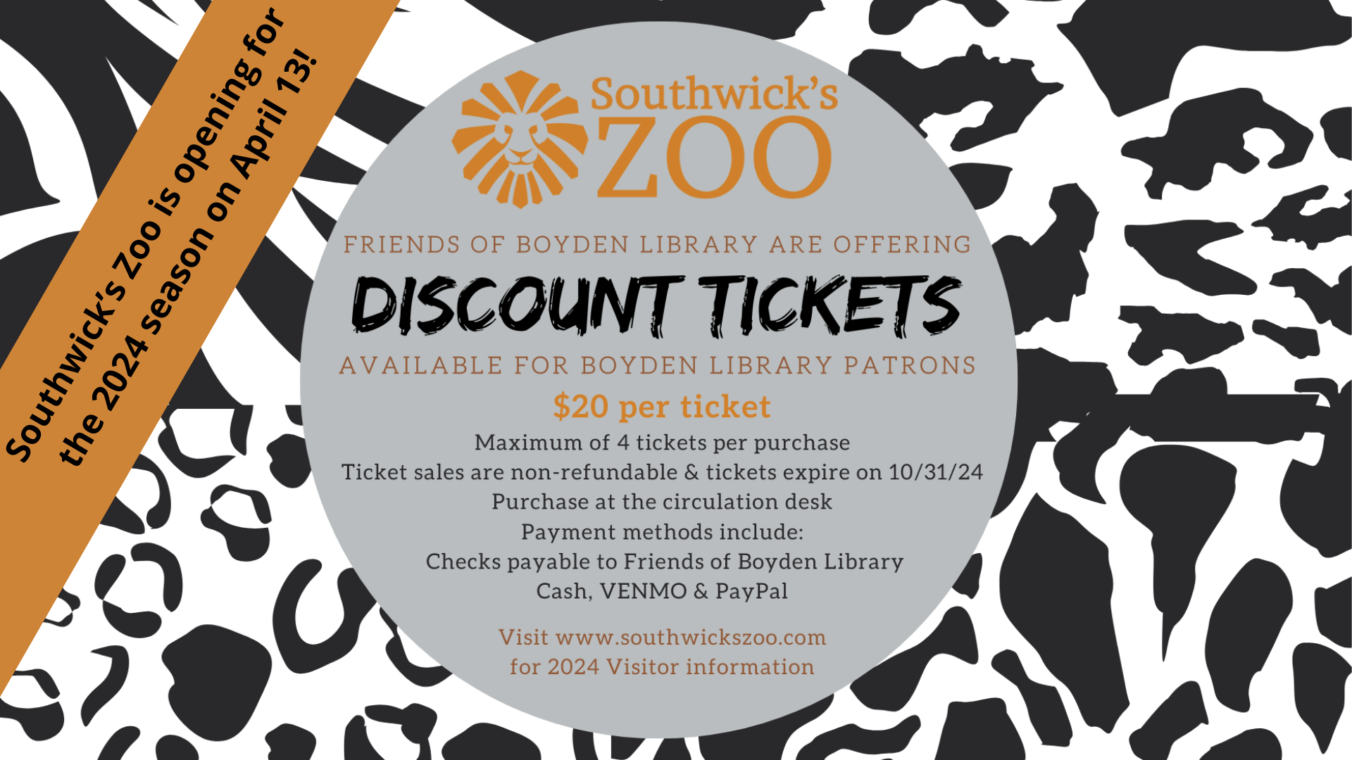 Southwick's Zoo Tickets