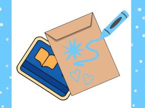 clip art decorative library card sleeve