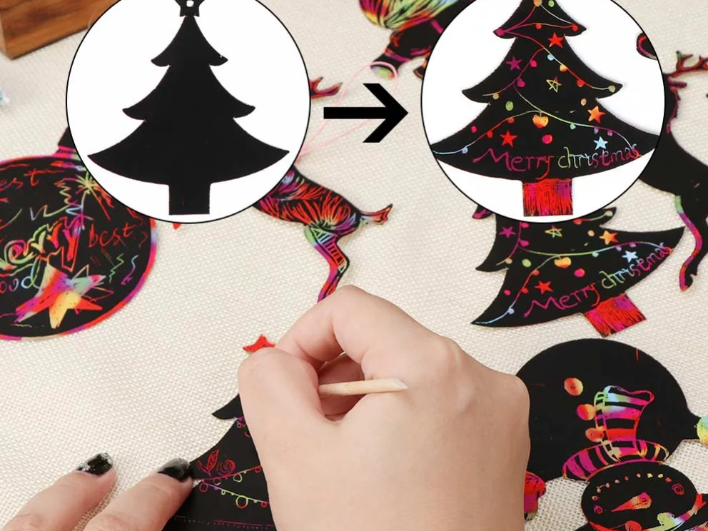 Magic Scratch ornament craft
