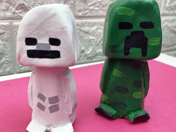 Minecraft Clay Bobbleheads w/ Pop Up Art School (ages 8-12)