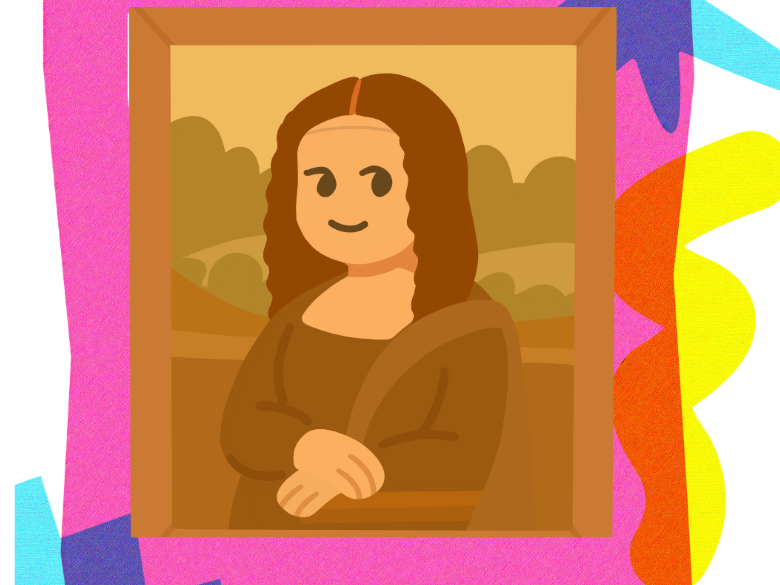 clip art of mona lisa