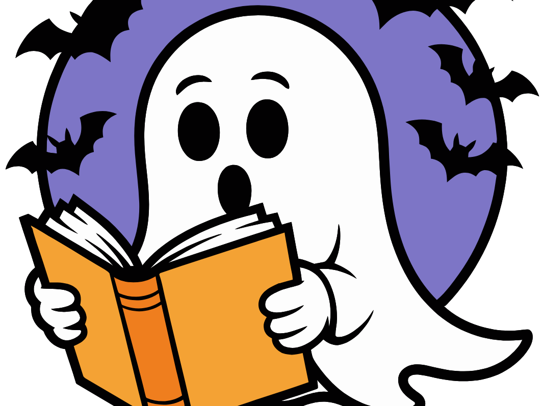 ghost with book