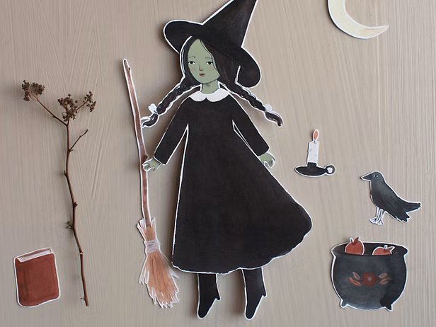 witch paper doll